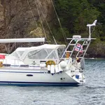 Careful planning needs to go into the design of boat biminis. Sailboat versions particularly so, as headsail sheets, winches, mainsheet and the backstay must all be avoided.