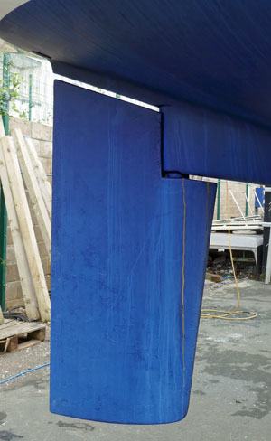 An Inboard Rudder on a sailboat