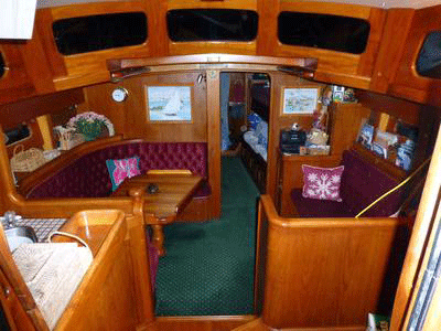 Examples of practical sailboat interiors that work for serious offshore sailing, compared with those that are more suited for coastal sailing and marina hopping