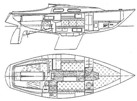 Albin Ballad 30 accommodation plan