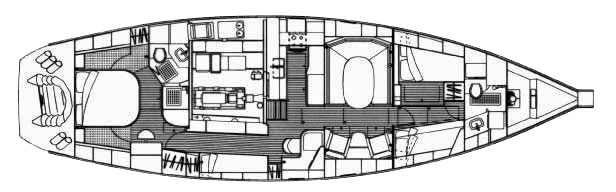 Amel 54 accommodation plan