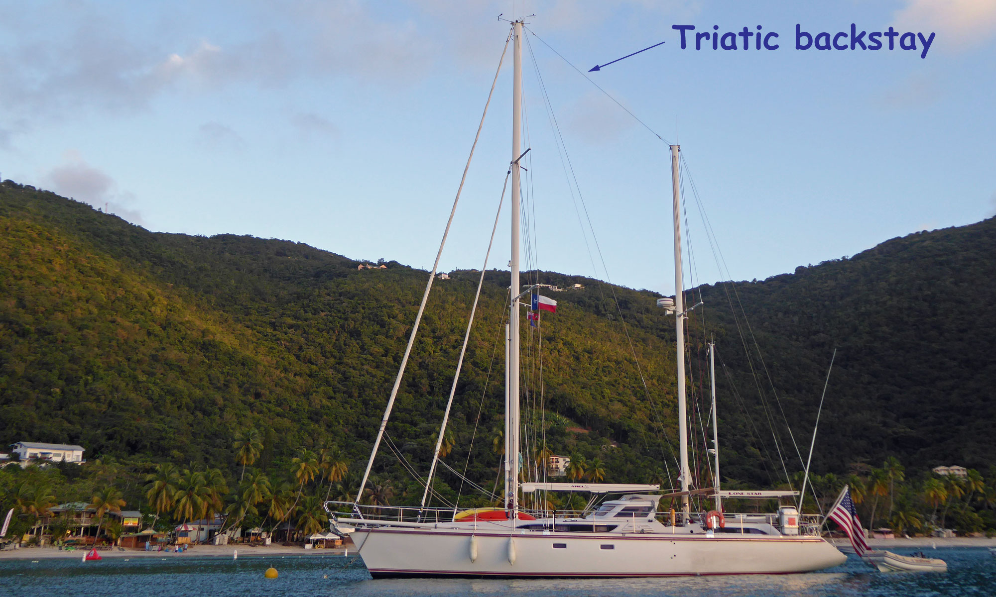 An Amel 54 cutter rigged ketch