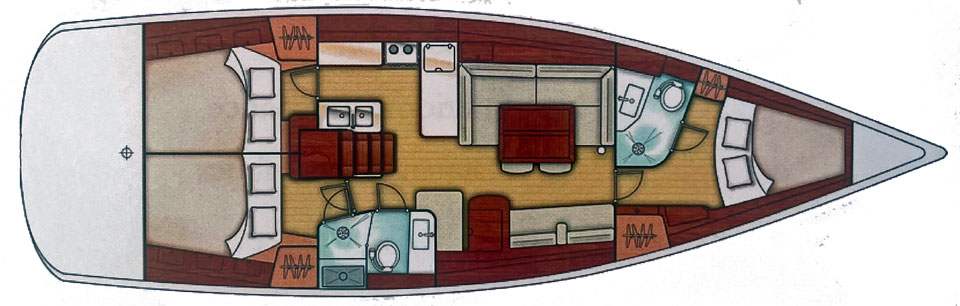 Accommodation layout Beneteau 46