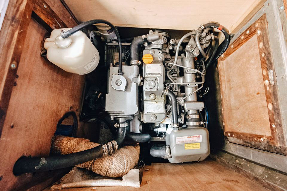 Marine engine installation in 36ft sailboat