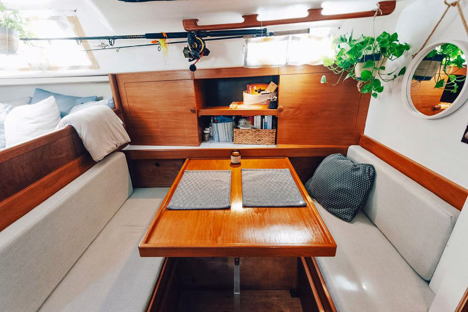 Dinette in 36' sailboat