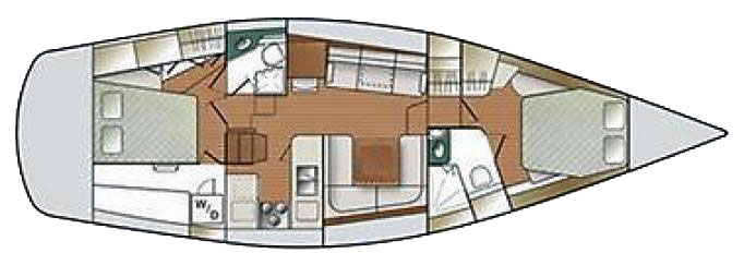 Catalina Morgan 440 accommodation layout