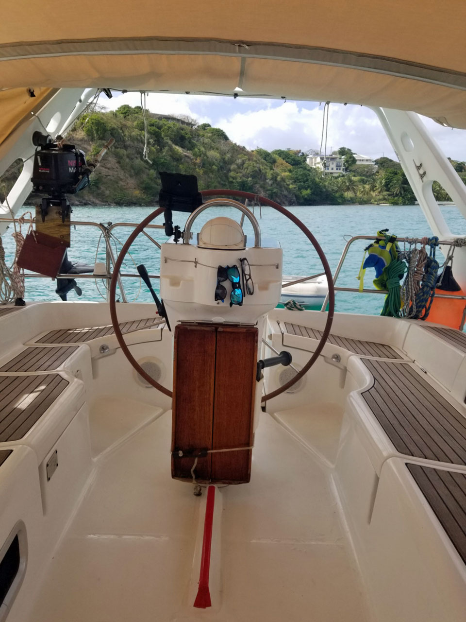 Oceanis 393 Cockpit (looking aft)