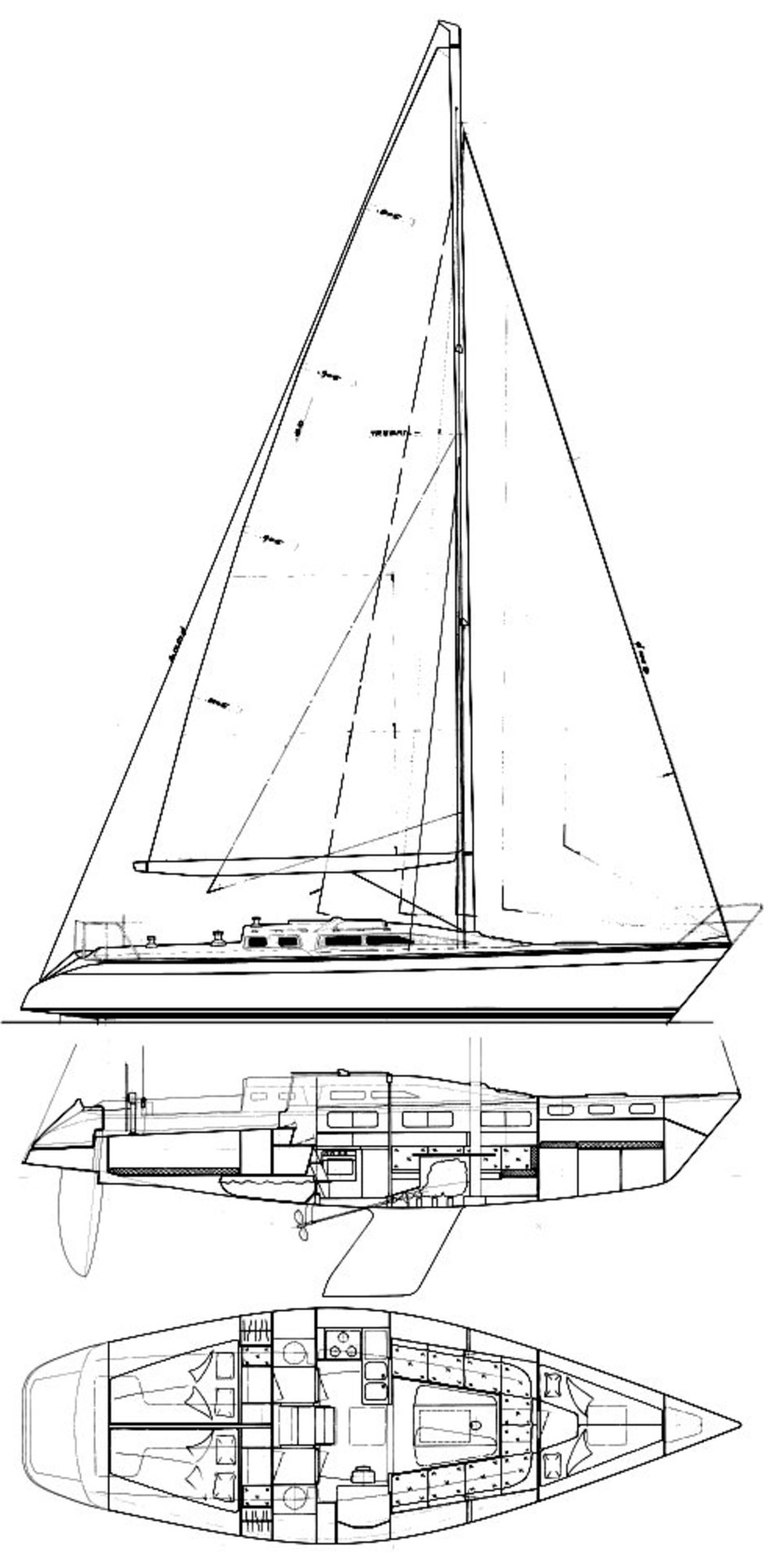 Dehler 38 Van de Stadt Sailboat Plans