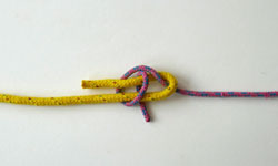 How to tie the double sheet bend; Stage 5