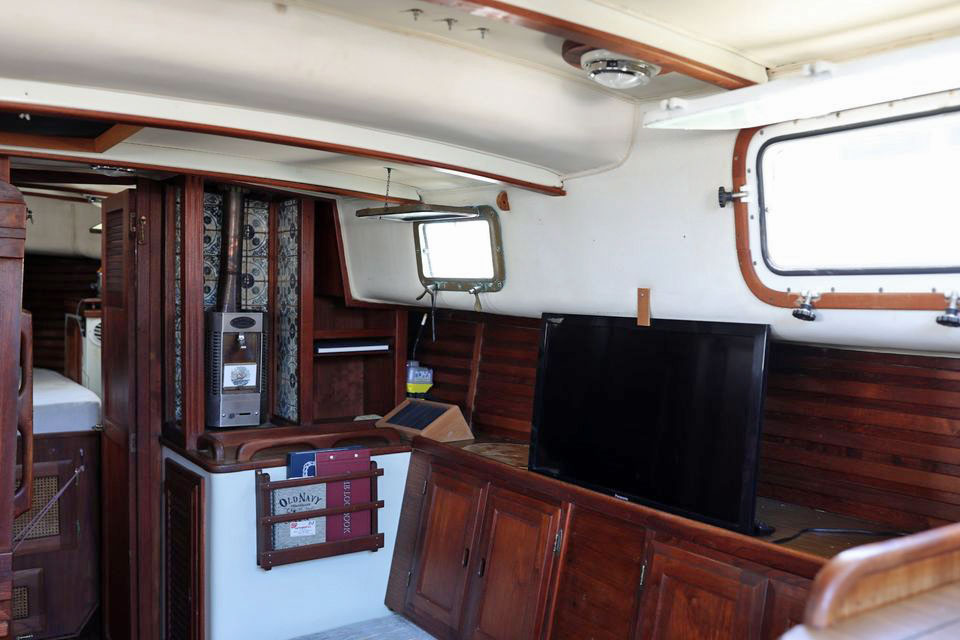 The interior of a Downeaster 38 sailboat