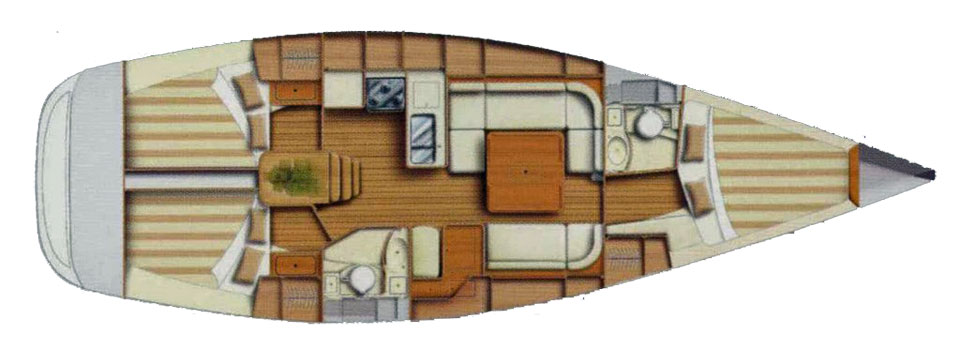 Dufour 40e accommodation layout