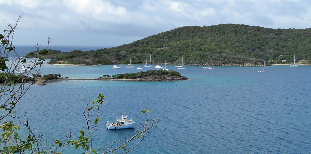 East End Harbour on Jost van Dyke, one of the British Virgin Islands in the Caribbean