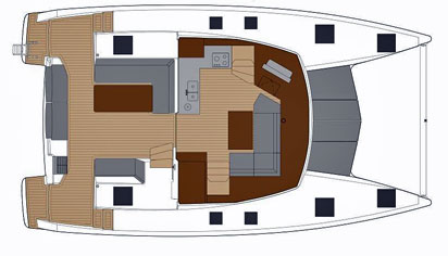 Fountaine Pajot Lucia 40 Catamaran Layout Plan (2)