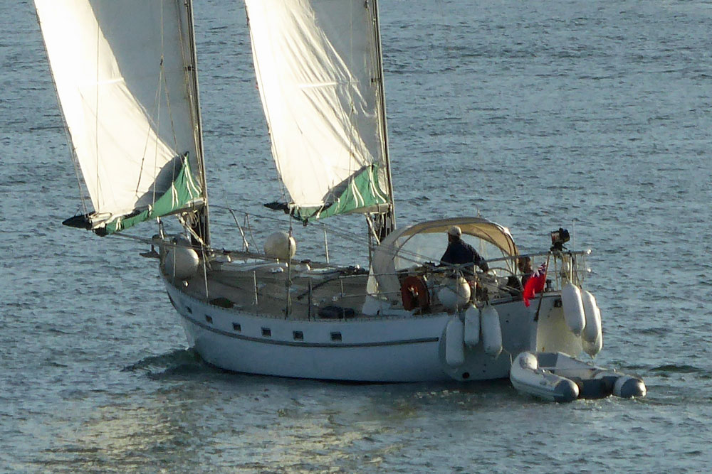 The Freedom 44 Cat Ketch under sail