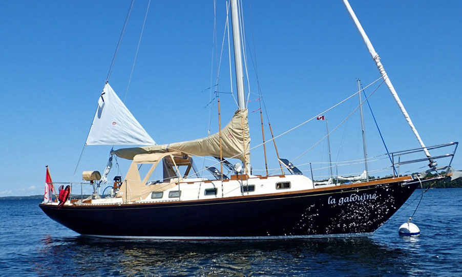 A fully-restored Frigate 36 sailboat, 'La Galouine'