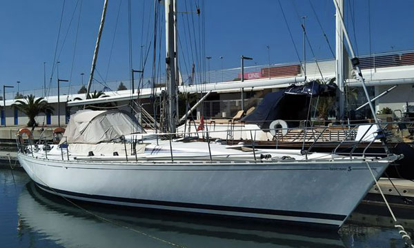 A Beneteau First 435 sailboat