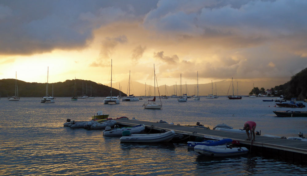 The dinghy dock at Terre den Haut, Les Saintes in the French West Indies