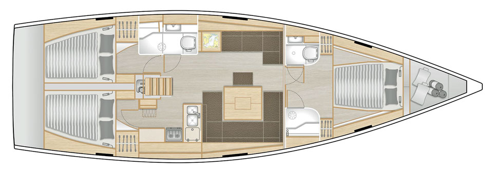 Hanse 458 Interior Layout