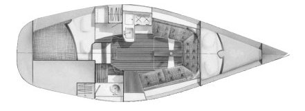 Hunter 28.5 Accommodation Layout