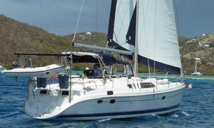 A Hunter Passage 450 sailboat