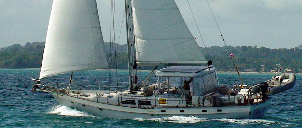 An Irwin 54 bluewater cruiser under sail