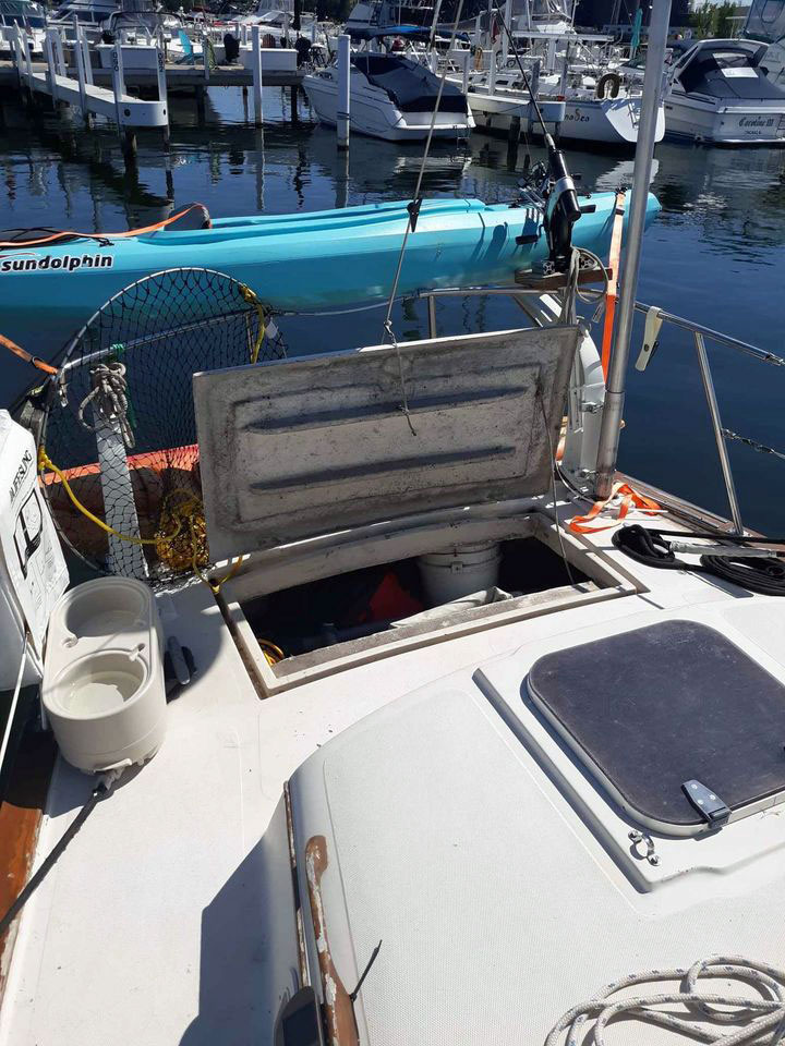 Irwin 37 sailboat, the aft deck