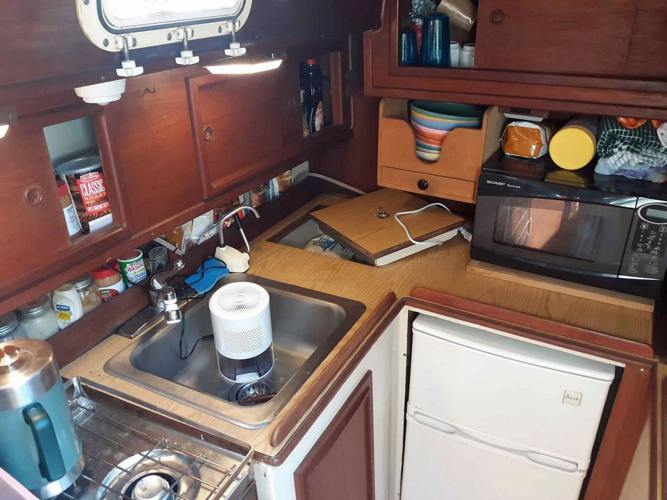Irwin 37 sailboat, the galley
