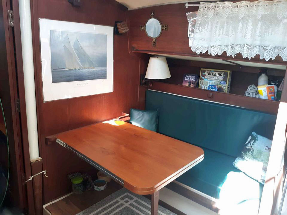 Irwin 37 sailboat, the saloon