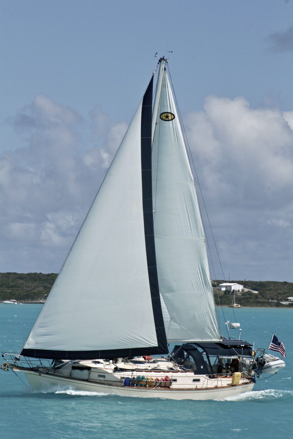 'Wind Waker', an Island Packet 40 sailboat under full sale