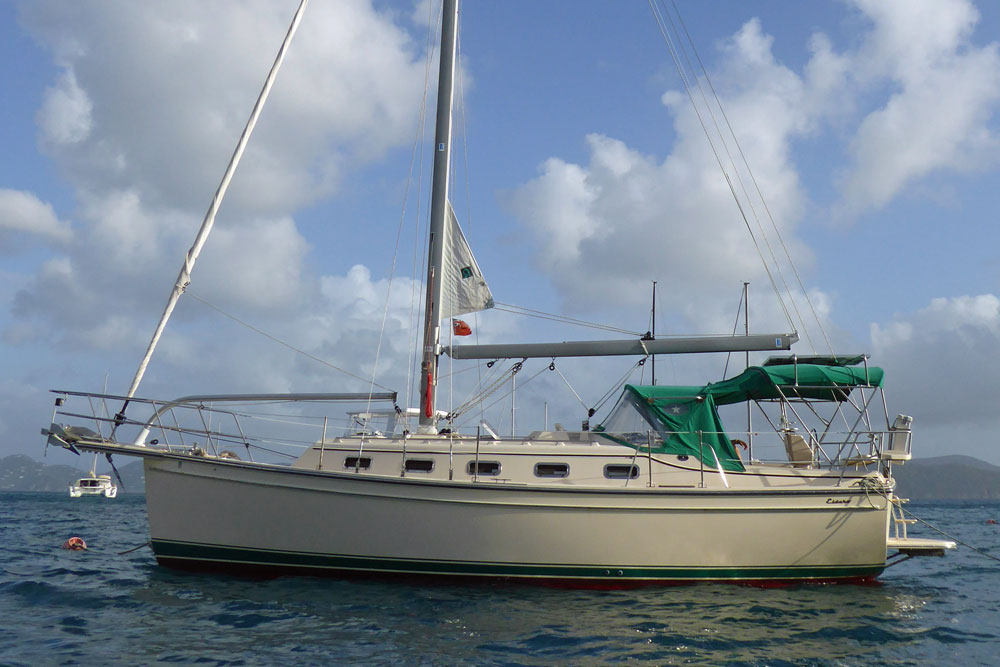 An Island Packet Estero 36 at anchor