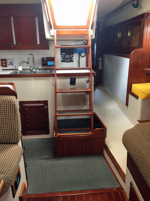 The companionway in a Morgan Classic 41