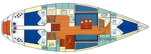 Jeanneau Sun Legende 41 Accommodation Layout