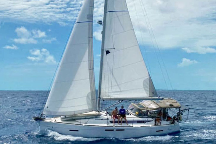 A Jeanneau Sun Odyssey 409 sailboat