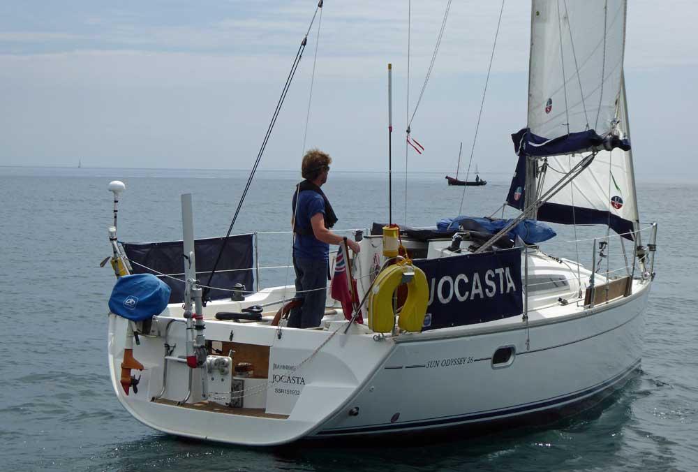 Sailboat 'Jocasta', an entrant in the 2015 Jester Challenge