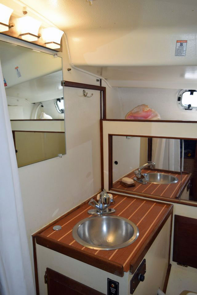The berth on 'Celebration' a Morgan Out Island 415 ketch