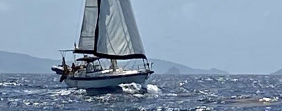 A Morgan 41 Classic sailboat under sail