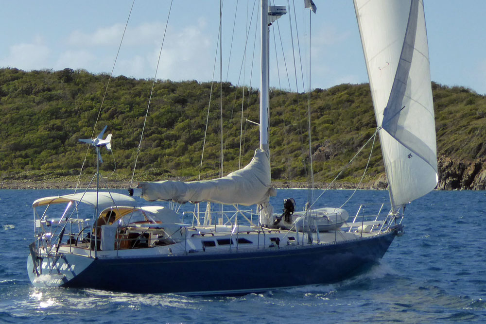 A Newport 41 sailboat