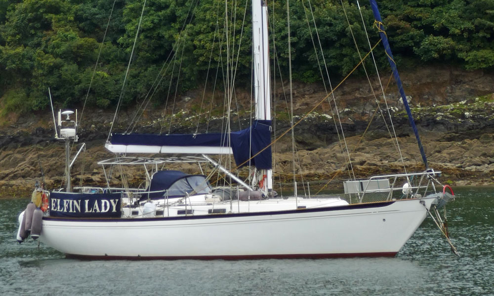 A Nicholson 476 sailboat