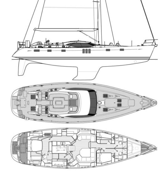 Oyster 625 layout plan