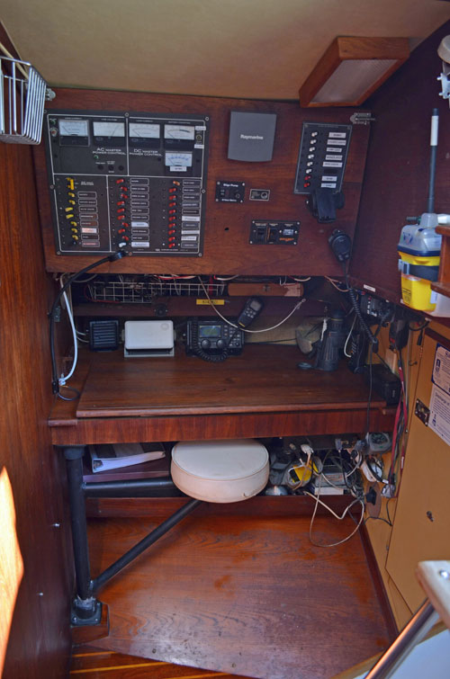 Pearson 424 ketch navigation station