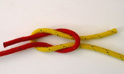 How to tie the reef knot, Stage 3