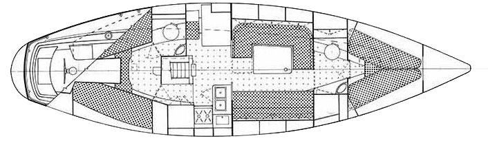 Rival 38A Accommodation Layout