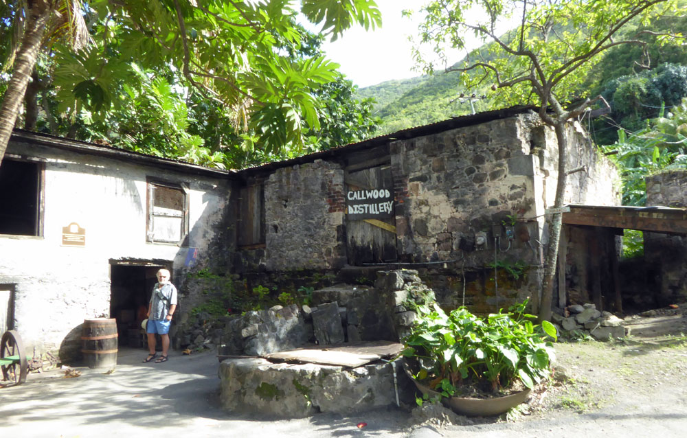 The Callwood Rum Distillery at Cane Garden Bay, Tortola, in the BVIs
