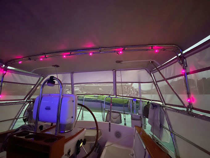 Cockpit lights on a 40 ft sailboat