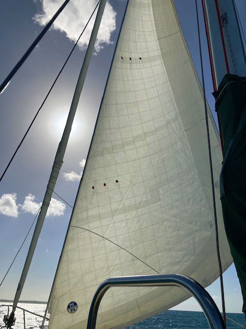 Pacific Seacraft 37, staysail