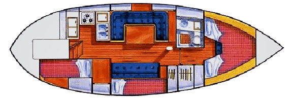 Tayana 37 Accommodation Layout