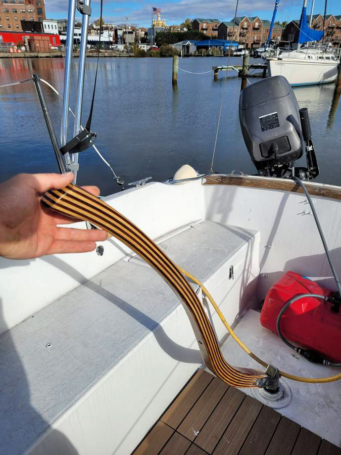 Newport 28 sailboat cockpit