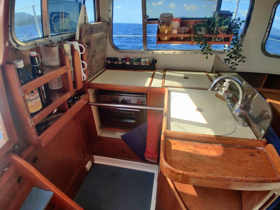 'Freja', a Voyager 35 Sailboat galley