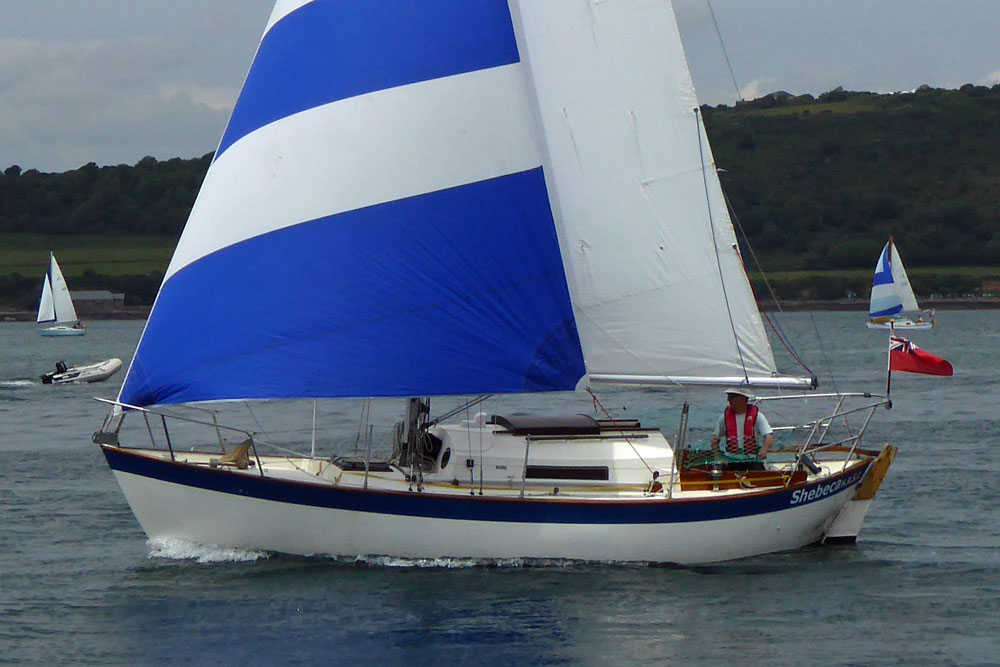 A Victoria 26 sailing off the coast of Cornwall in the UK