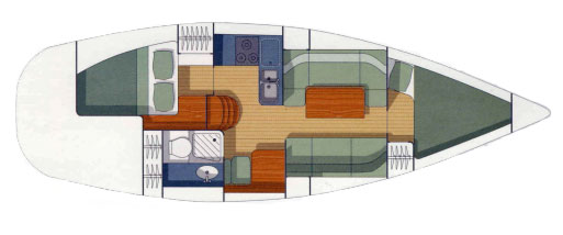 Westerly Ocean 33 accommodation layout